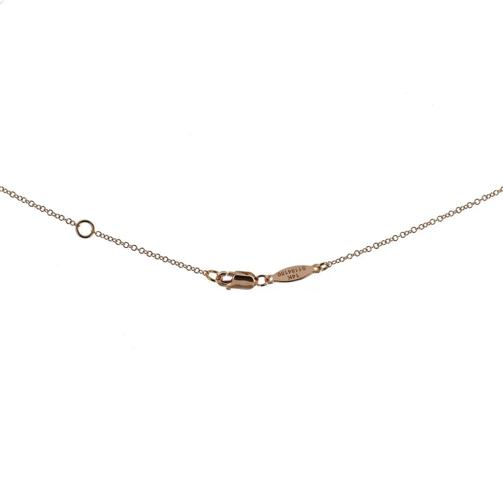 0.19ctw Round Diamond Bar Necklace - Rose Gold