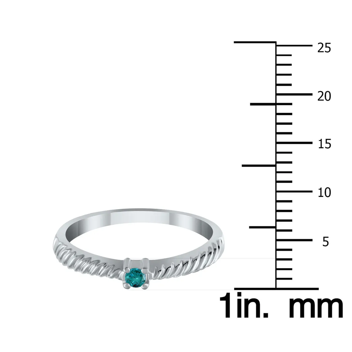 .05 Carat Tw Diamond Rope Promise Ring In 10K White Gold