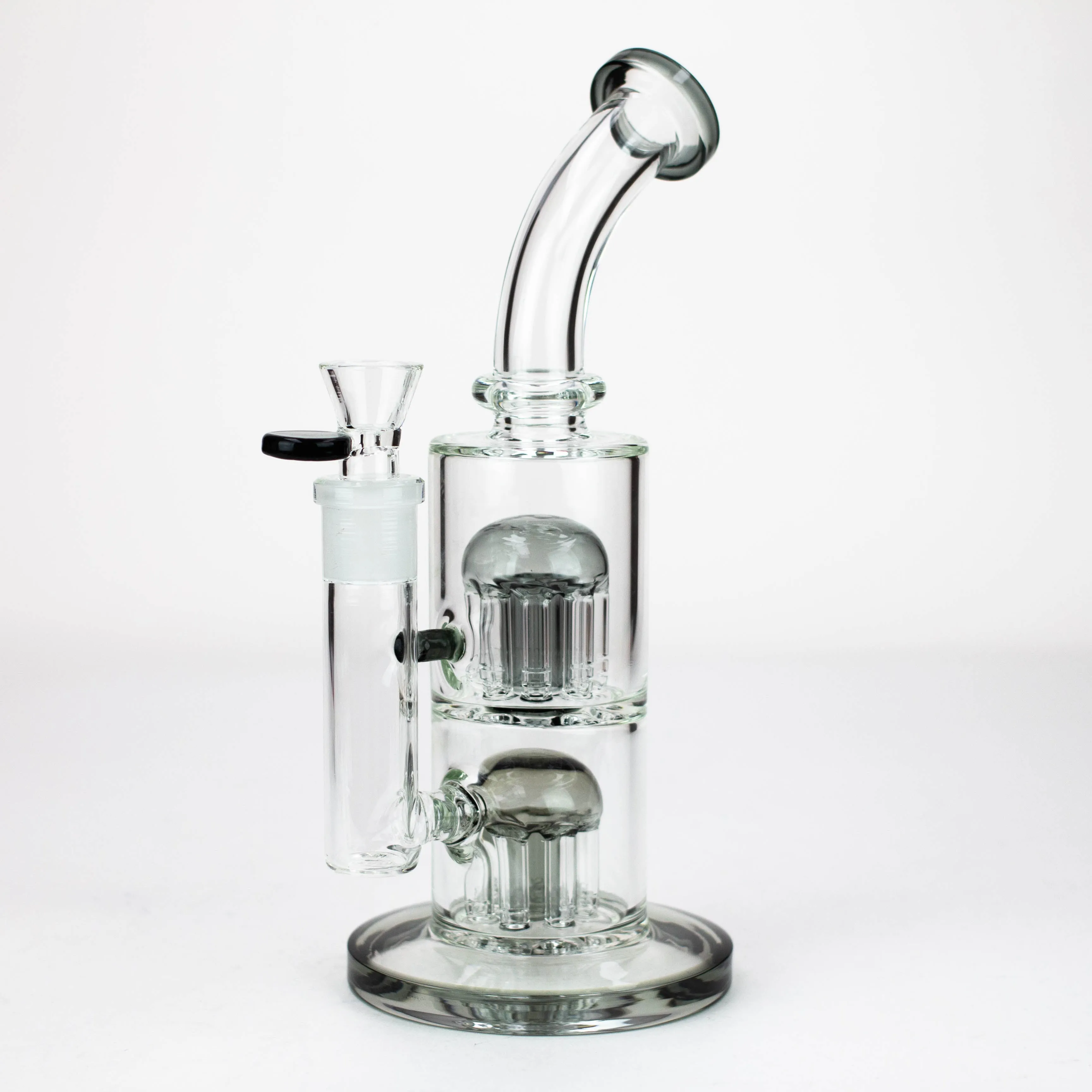 10" Glass Bubbler with Dual 8-Arms Perc