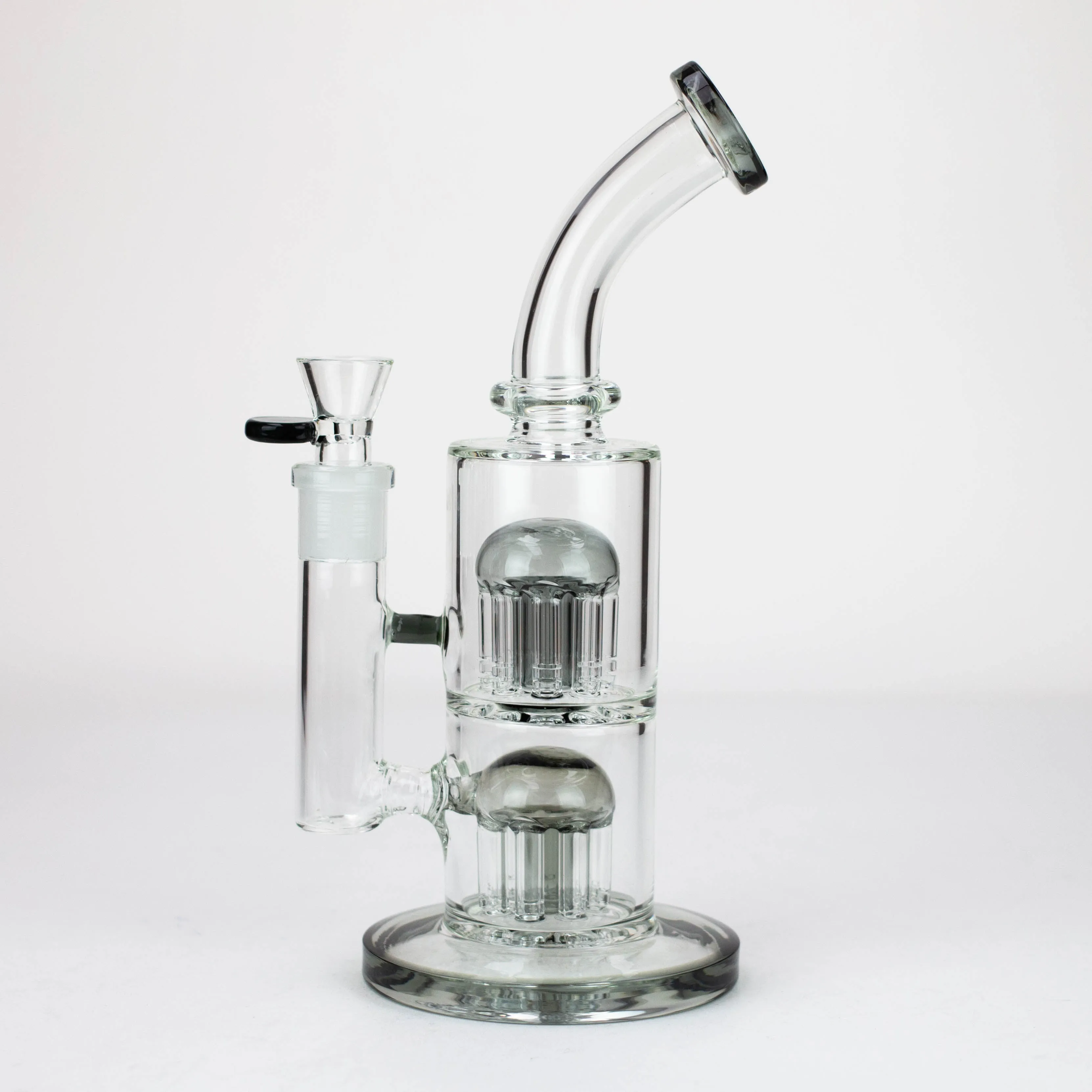 10" Glass Bubbler with Dual 8-Arms Perc