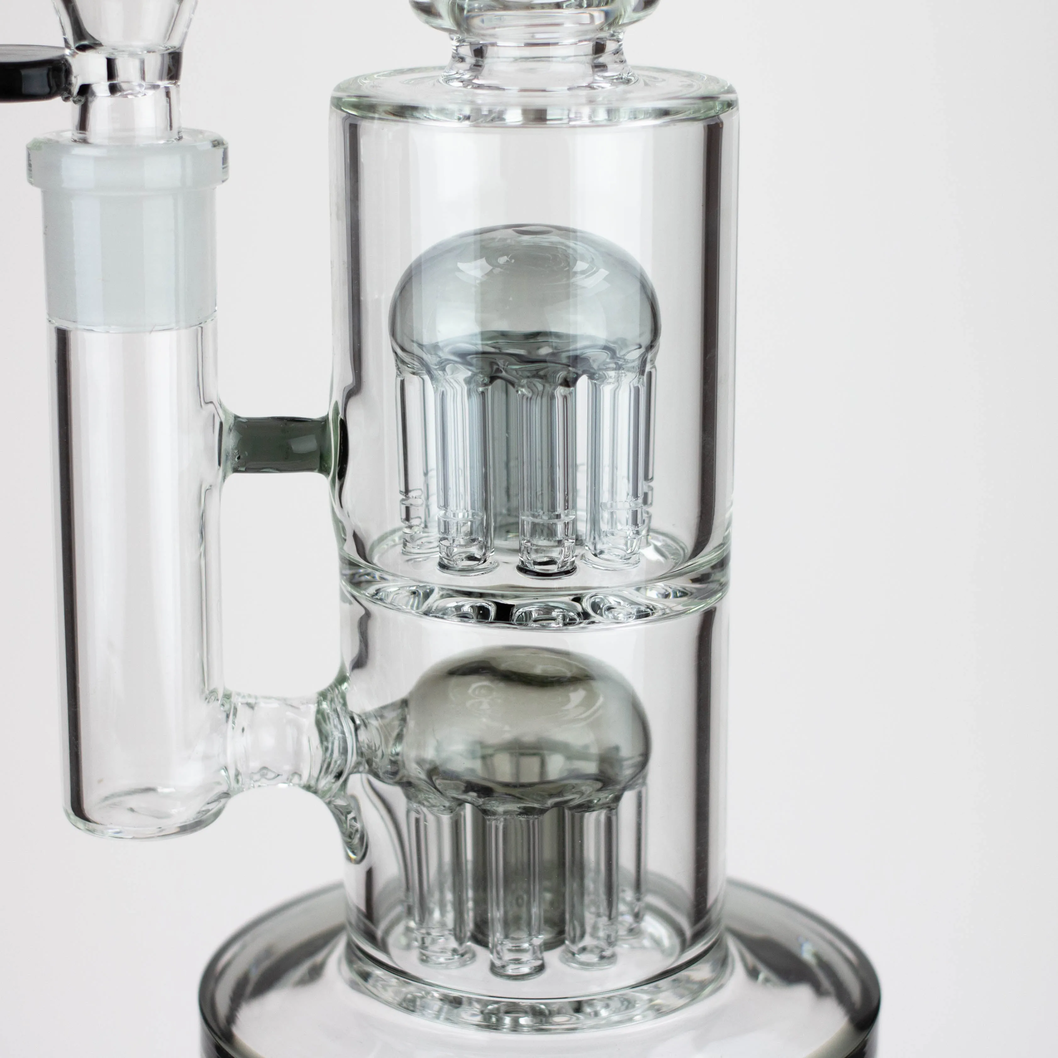 10" Glass Bubbler with Dual 8-Arms Perc