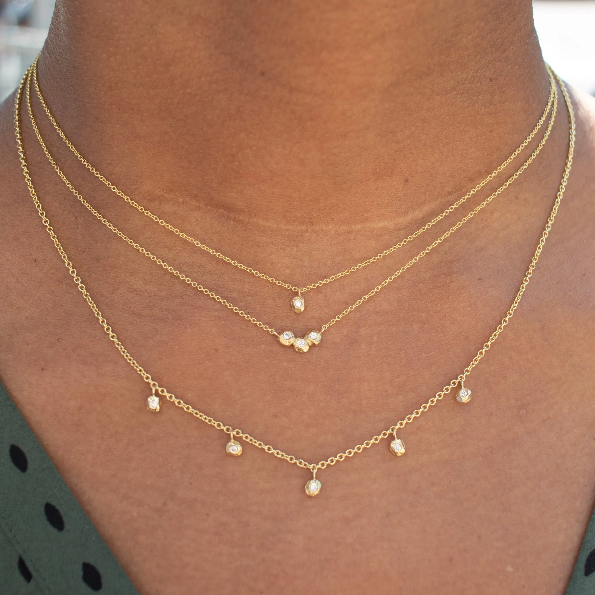 18K Diamond Dot Necklace