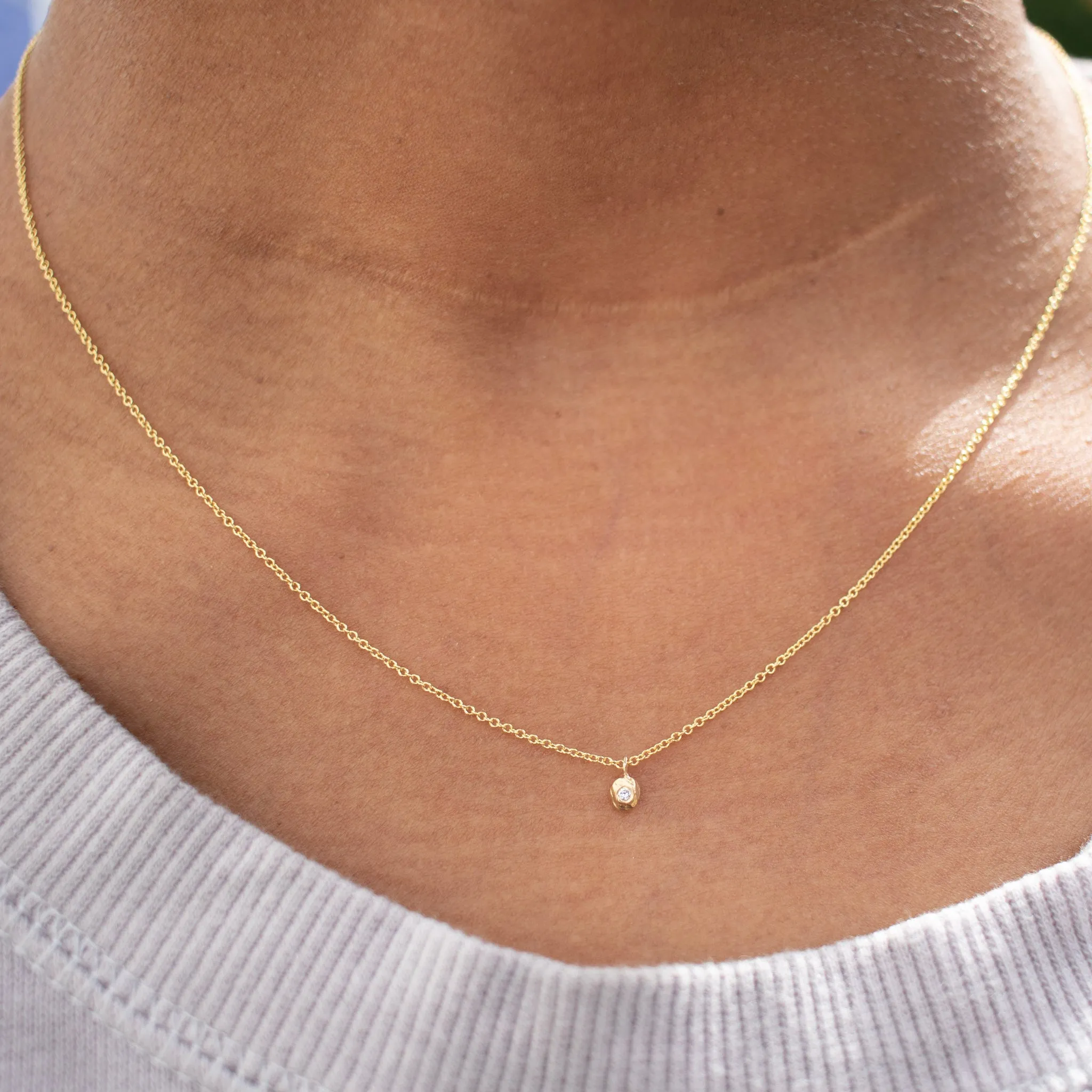 18K Diamond Dot Necklace