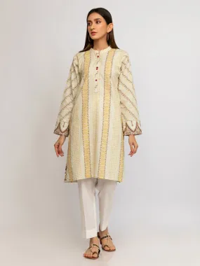 1pc Stitched Basic Printed Khaddar Shirt