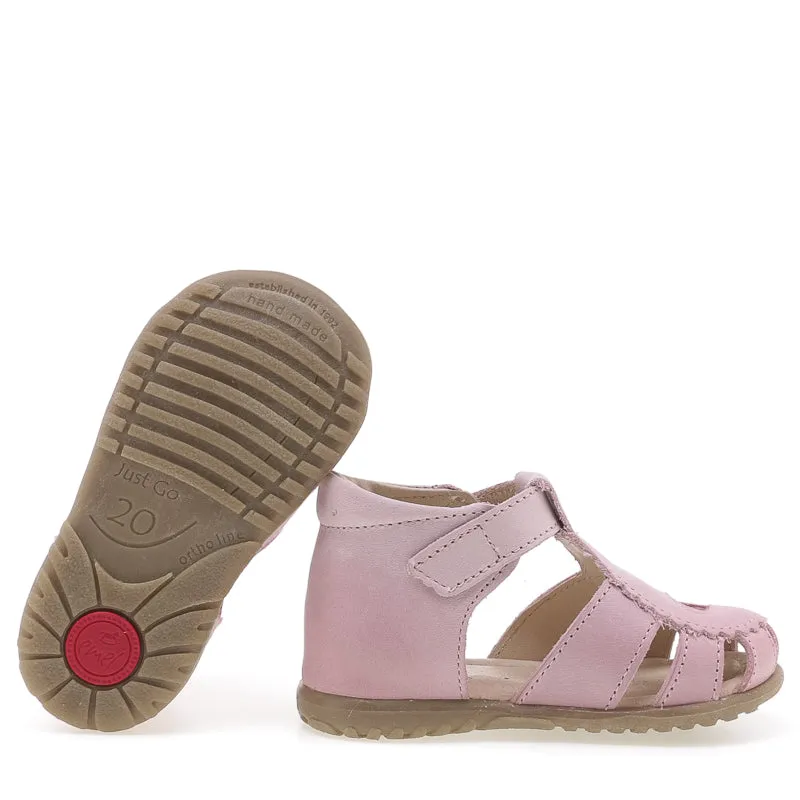 (2183A-3) Emel pink heart closed sandals