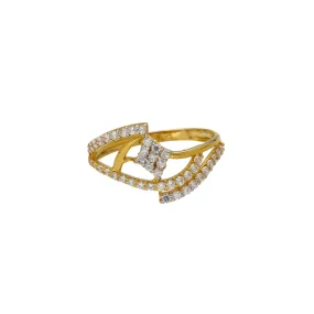 22K Yellow Gold & CZ Ring (2.1gm)