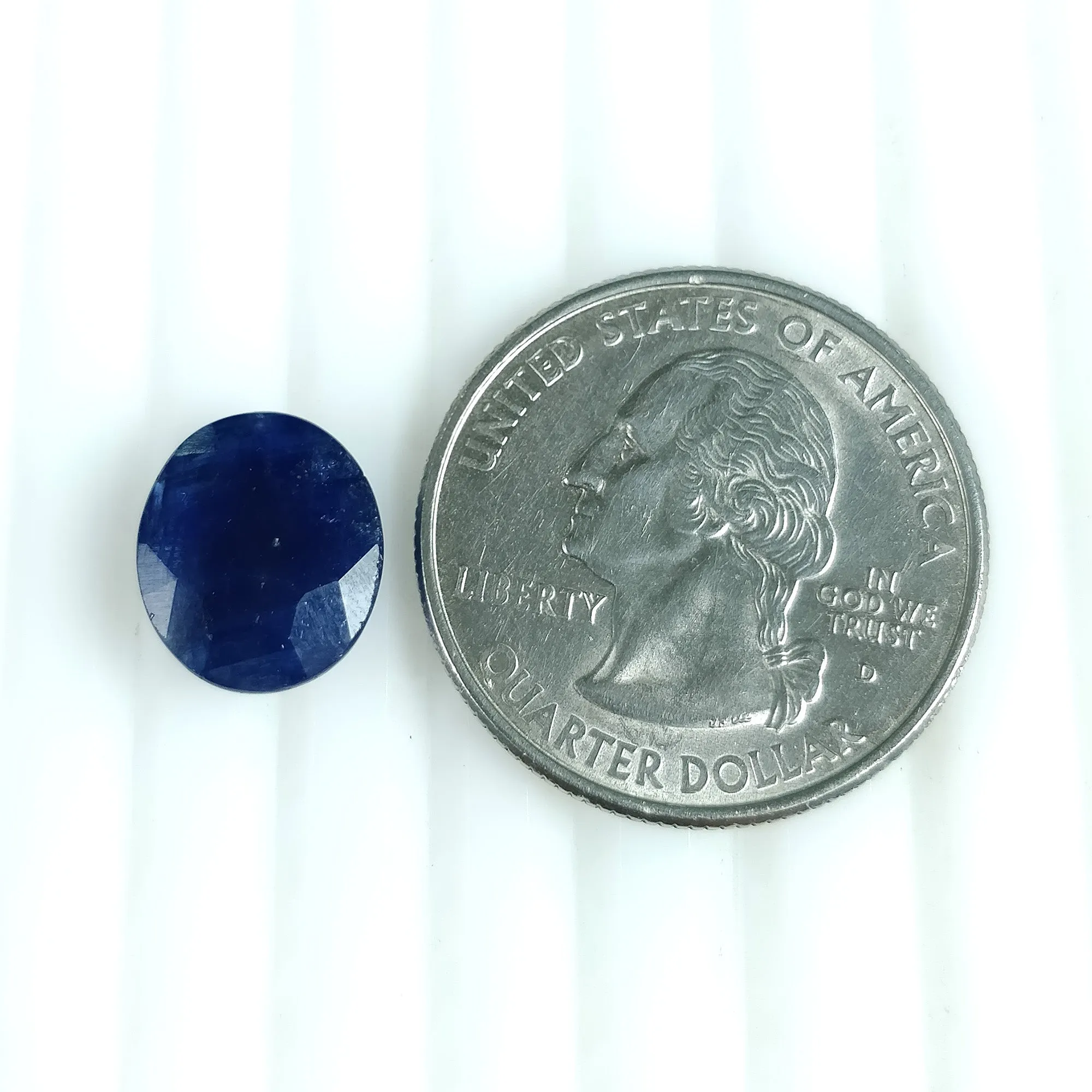 6.00ratti Natural Untreated BLUE SAPPHIRE (NEELAM) Gemstone Rashi Ratan Oval Shape Normal Cut 12*10mm