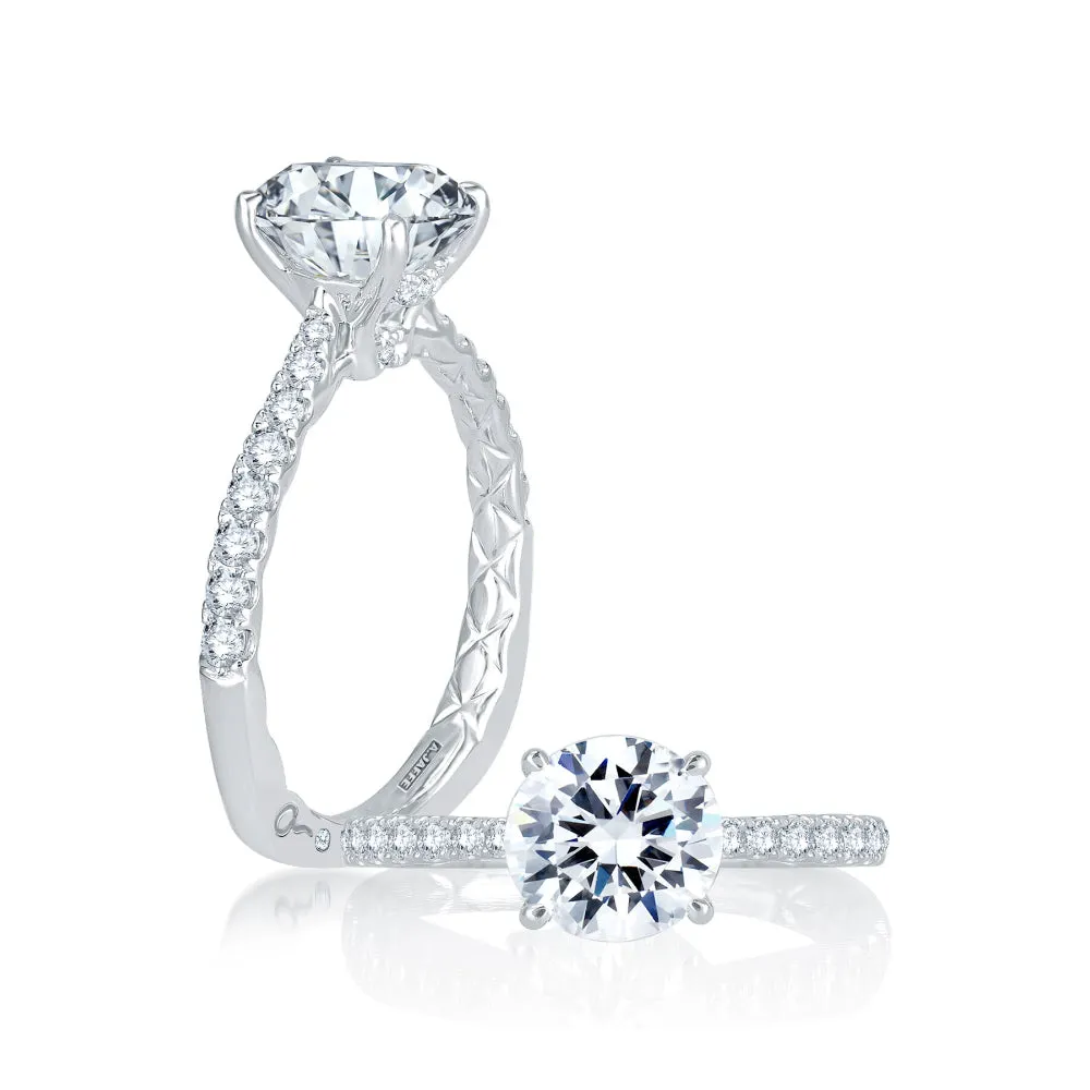 A. Jaffe Round Diamond Solitaire Engagement Ring