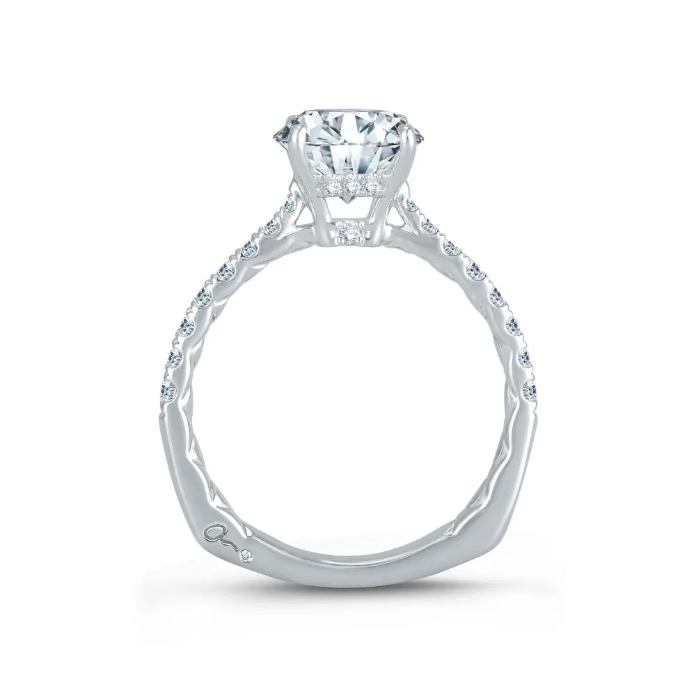 A. Jaffe Round Diamond Solitaire Engagement Ring