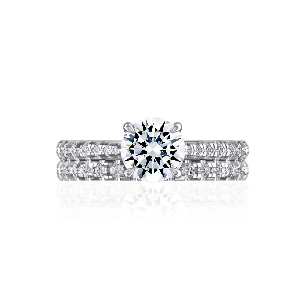 A. Jaffe Round Diamond Solitaire Engagement Ring