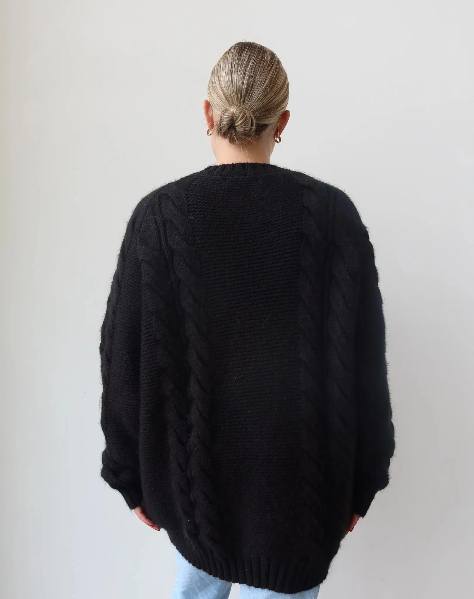 Adele Cable Knit Big Sister Sweater