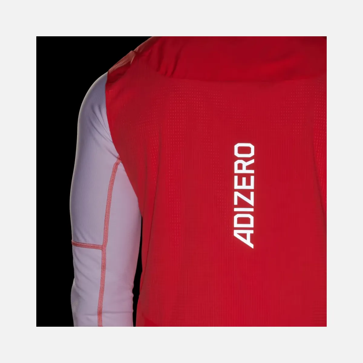 Adidas Adizero Half-Zip Men's Running Vest -Bright Red