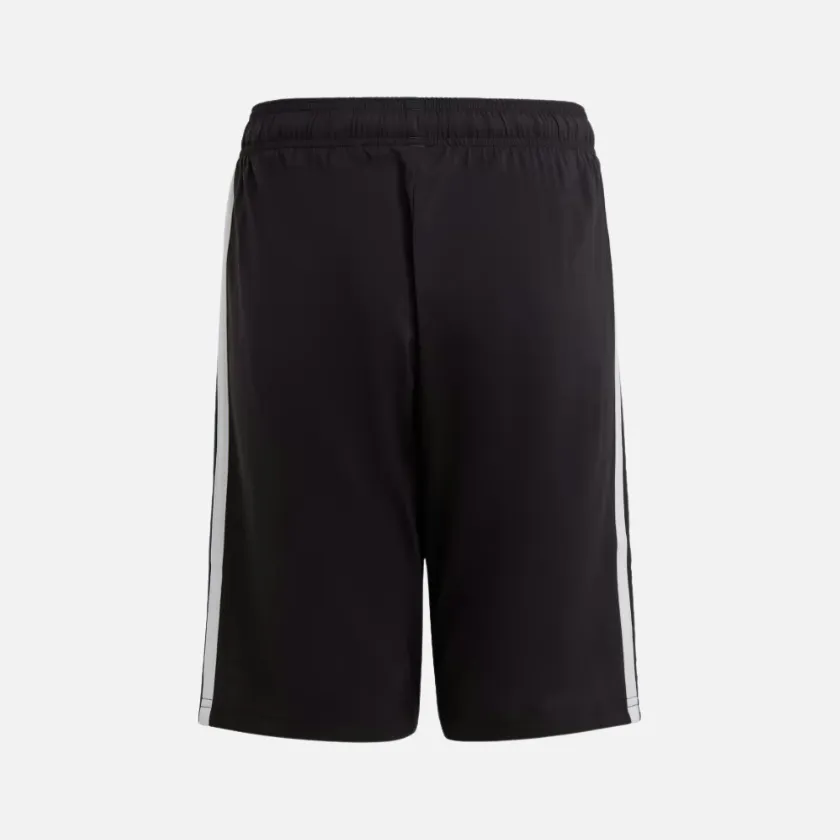 Adidas Essentials 3 Stripes Kids Unisex Shorts (7-16 years) -Black/White