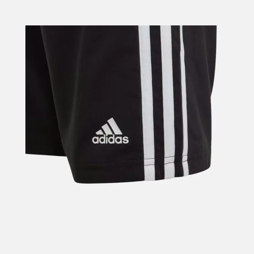 Adidas Essentials 3 Stripes Kids Unisex Shorts (7-16 years) -Black/White