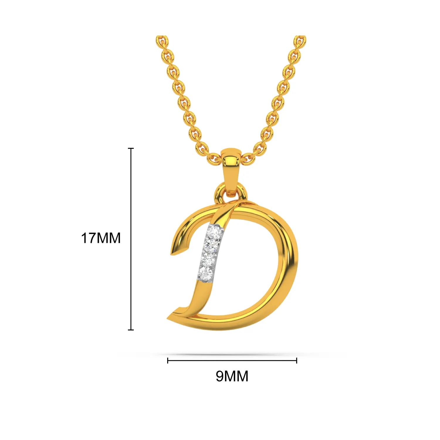 Alphabet D  Unisex Pendant