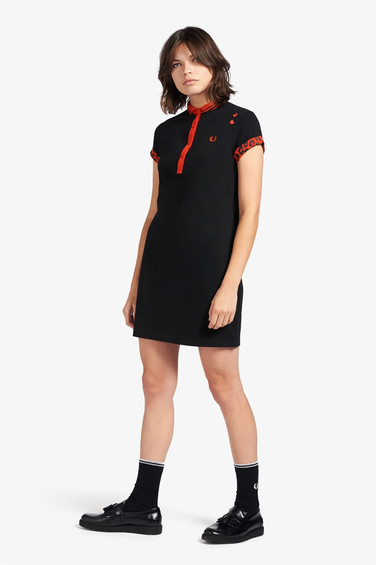 Amy Winehouse Black/Lipstick Tipped Pique Dress