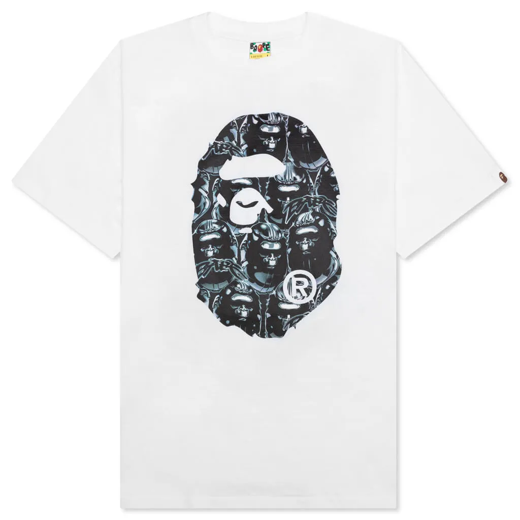 Ape Head Graffiti Big Ape Head Tee - White/Black