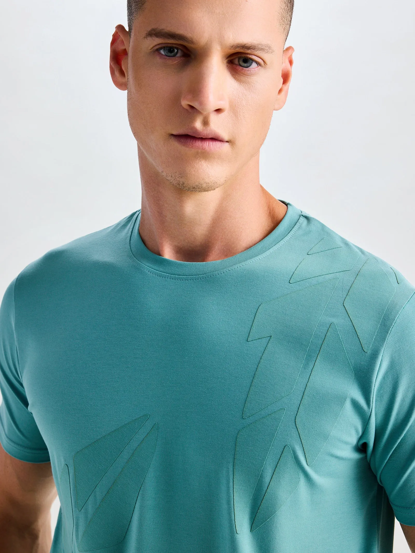 Aqua Green Supima Cotton Stretch T-Shirt