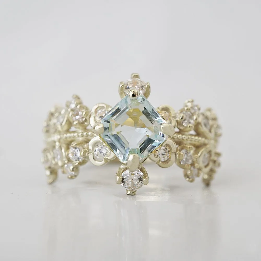 Aquamarine Reverie Diamond Ring in 14K and 18K Gold