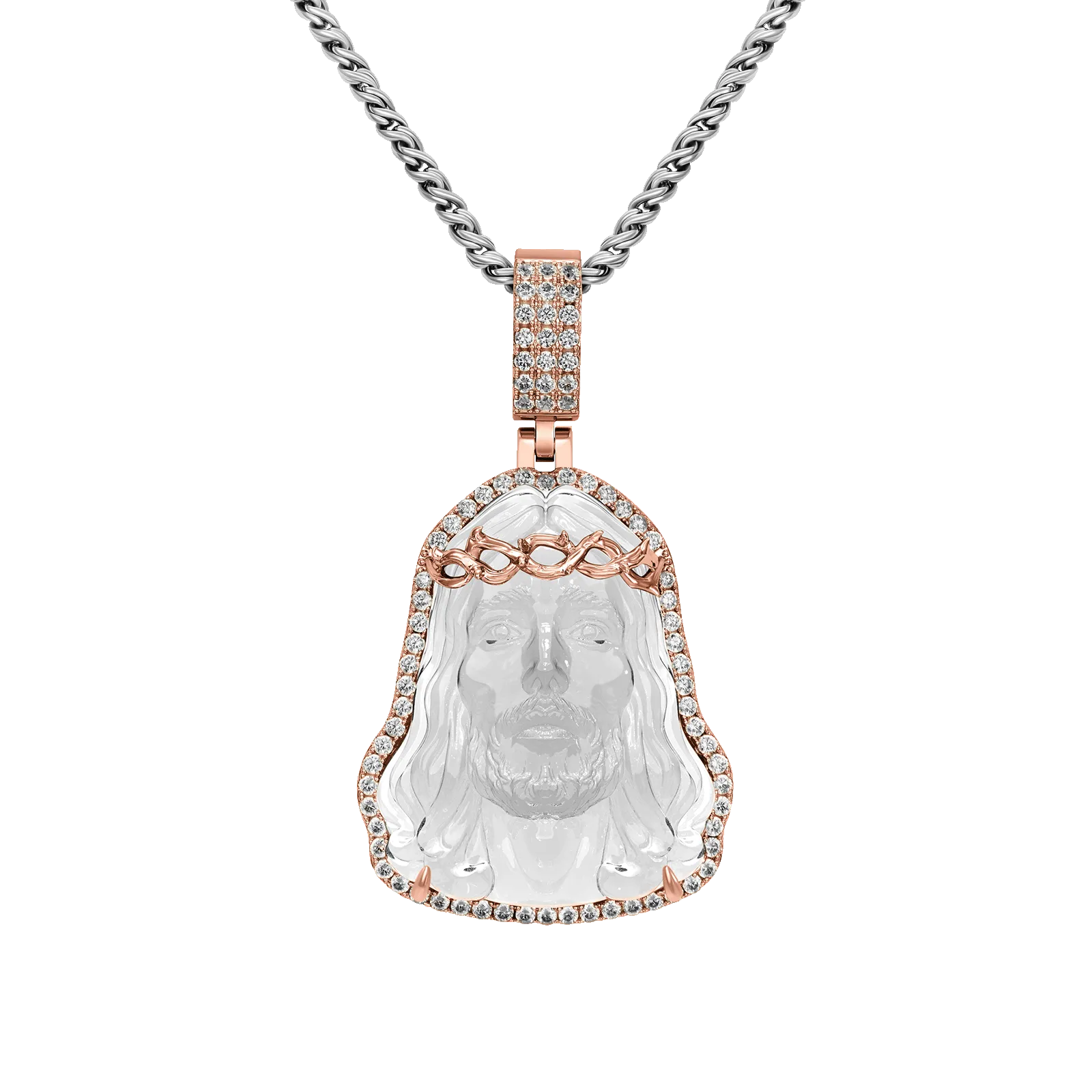 Arcenciel Gospel Jesus Transparent White Pendant