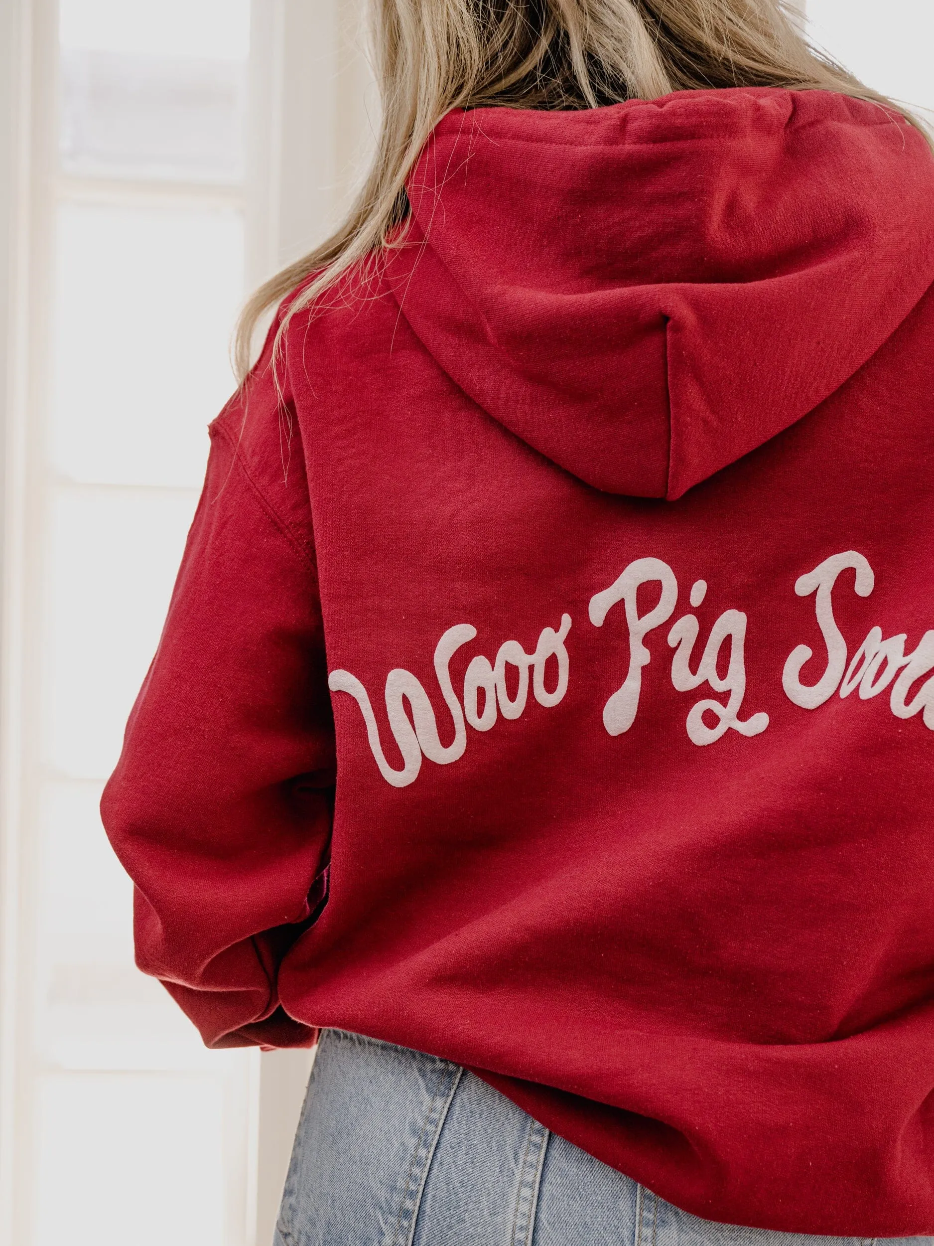 Arkansas Razorbacks Lyric Puff Ink Crimson Hoodie