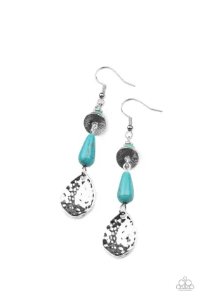 Artfully Artisan - Blue Paparazzi Earrings