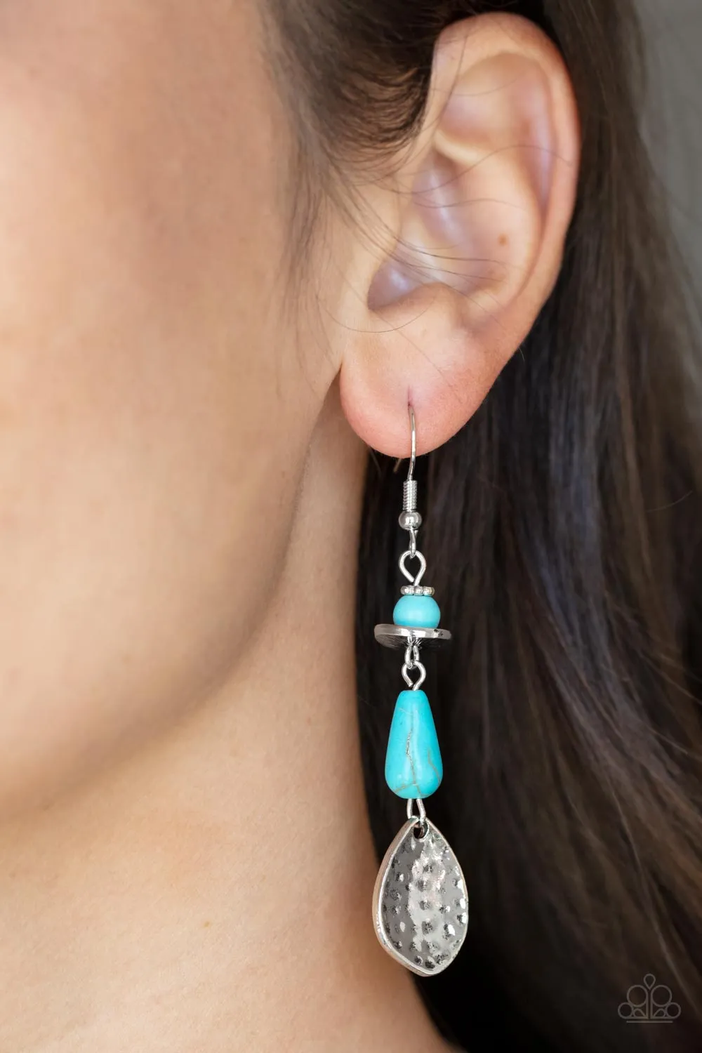 Artfully Artisan - Blue Paparazzi Earrings