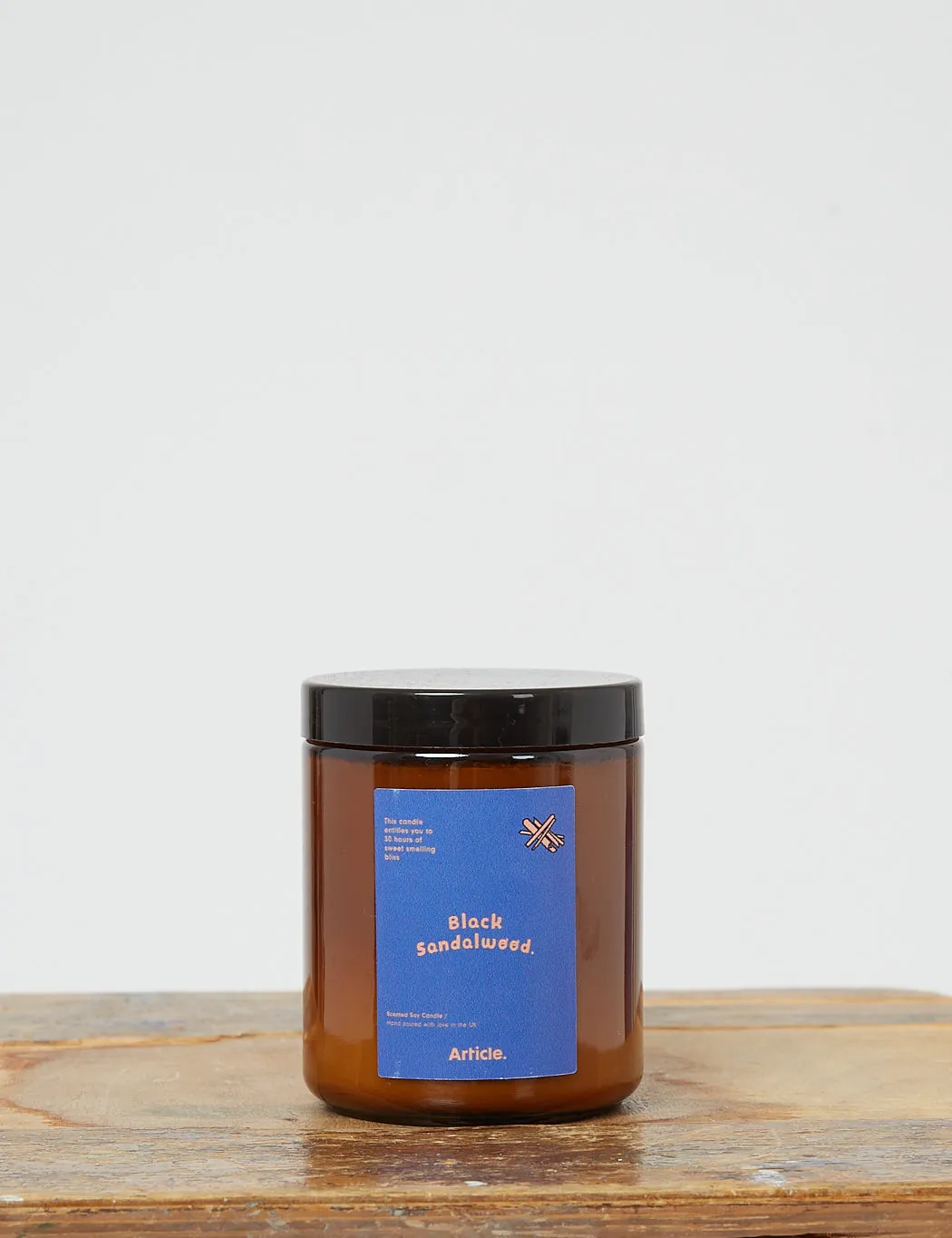 Article. Hand Poured UK Soy Candle - Black Sandalwood