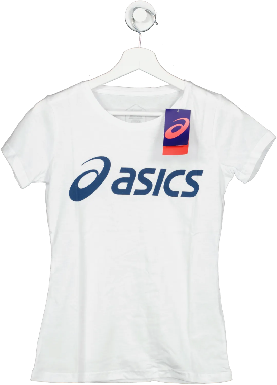 asics Big Logo Tee White / Blue BNWT UK XS