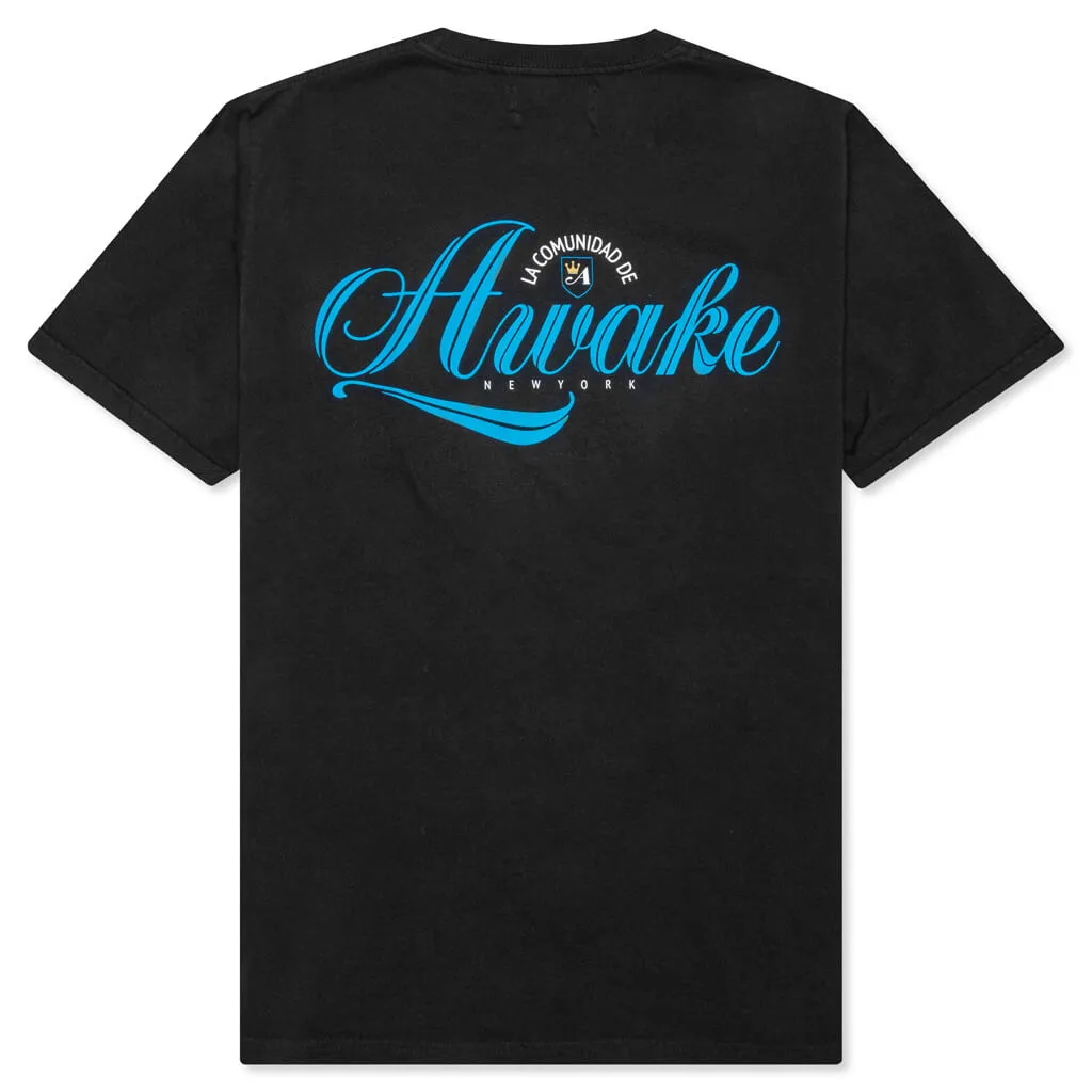 Awake Comunidad Logo Tee - Black