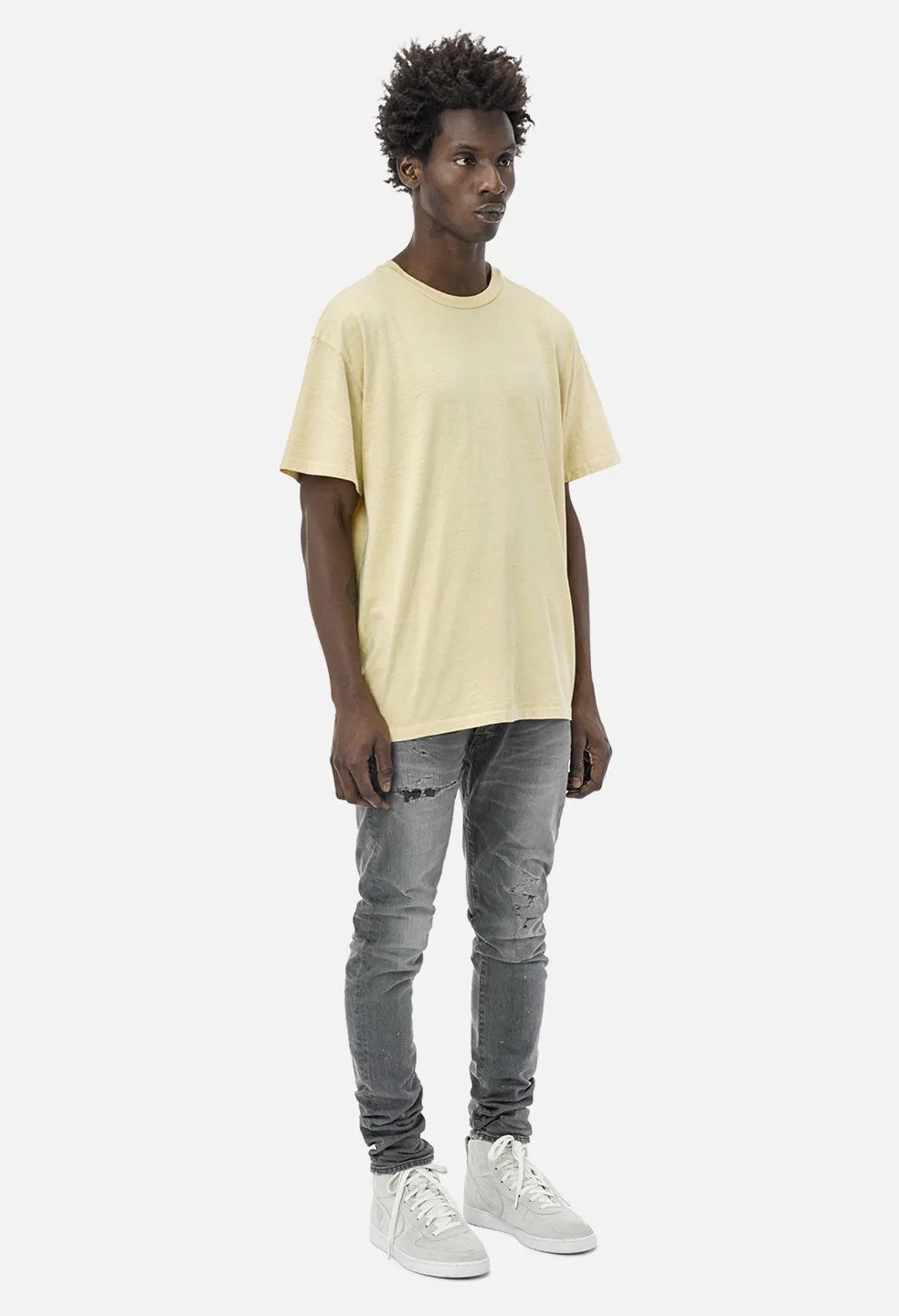 Basalt Tee / Washed Yellow