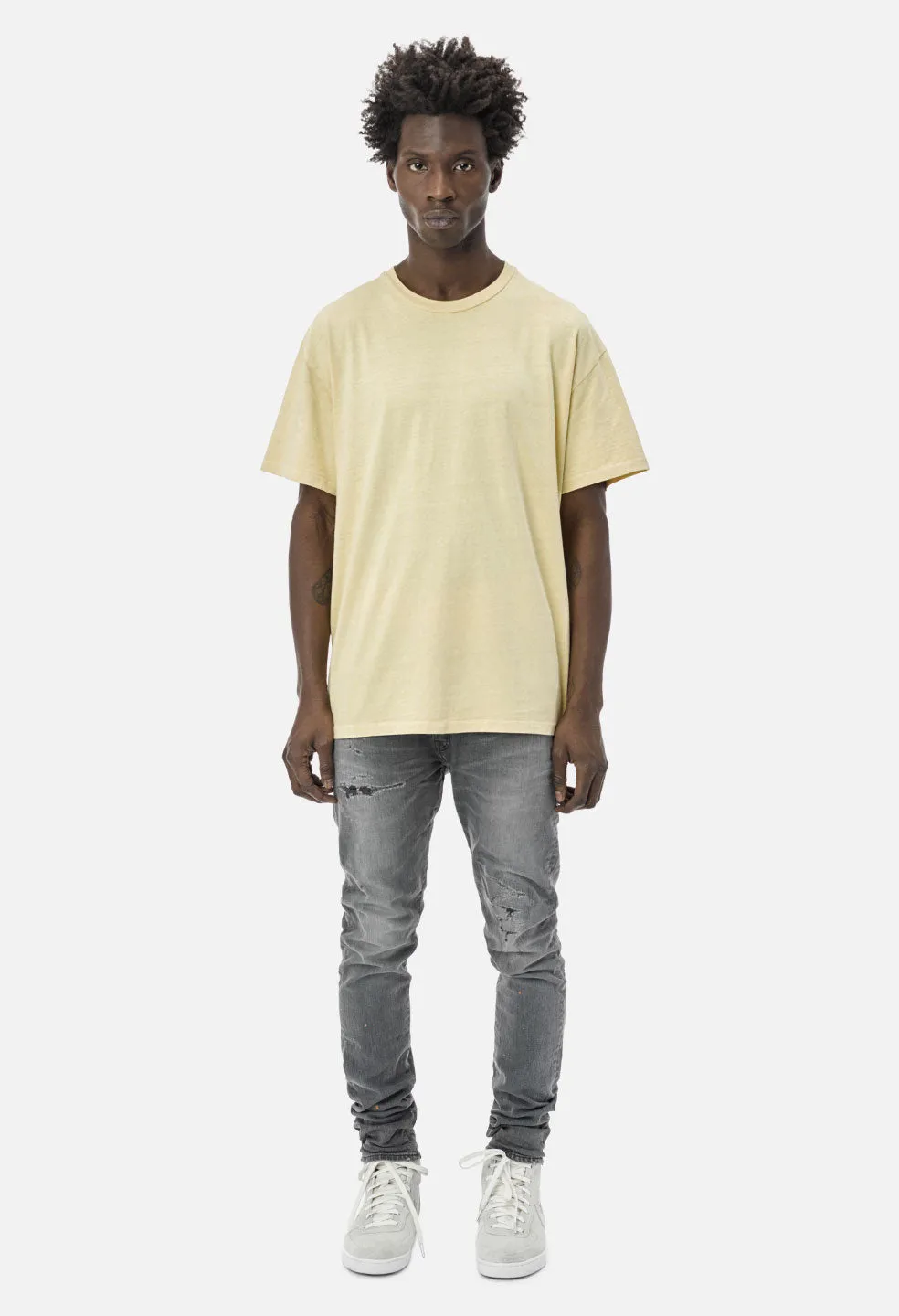 Basalt Tee / Washed Yellow