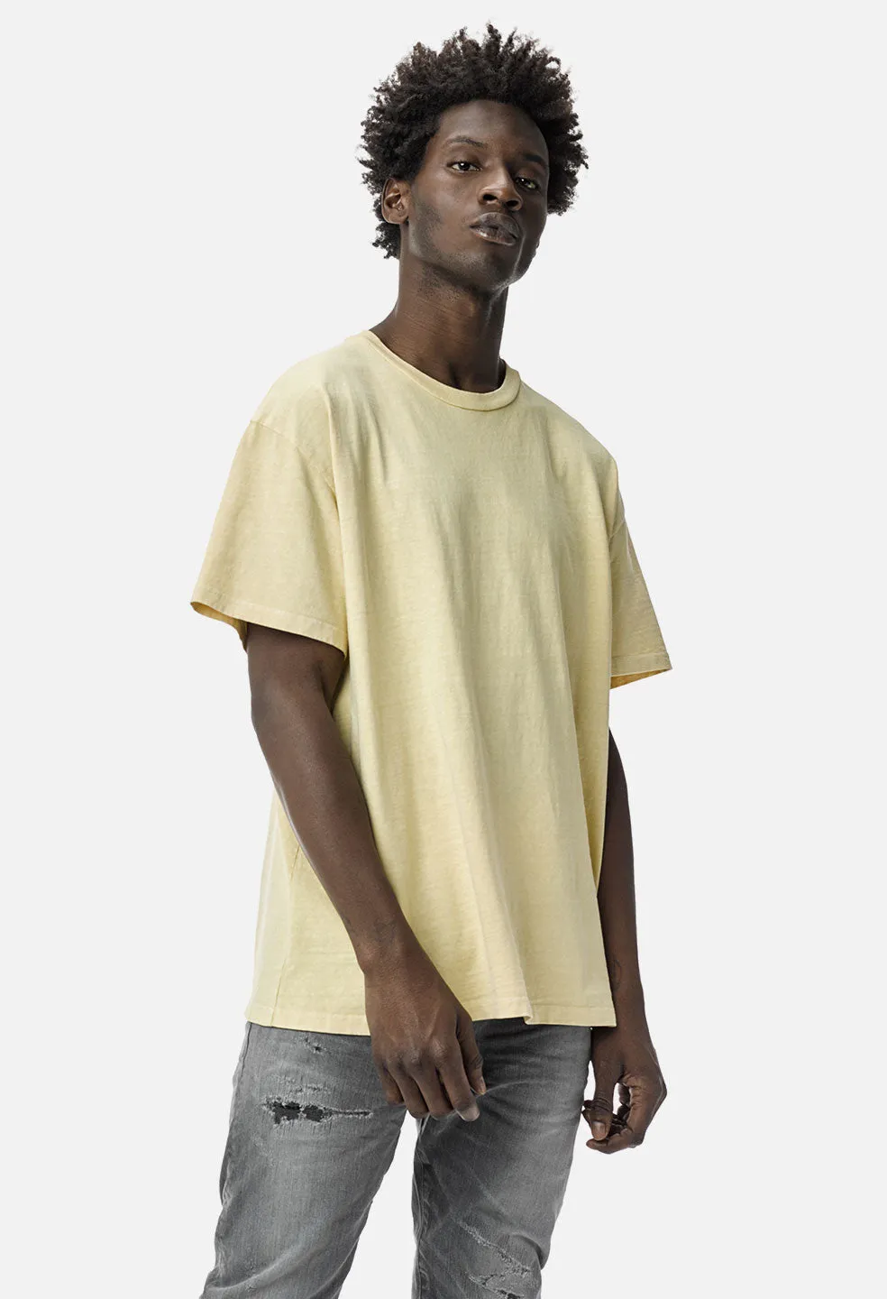 Basalt Tee / Washed Yellow