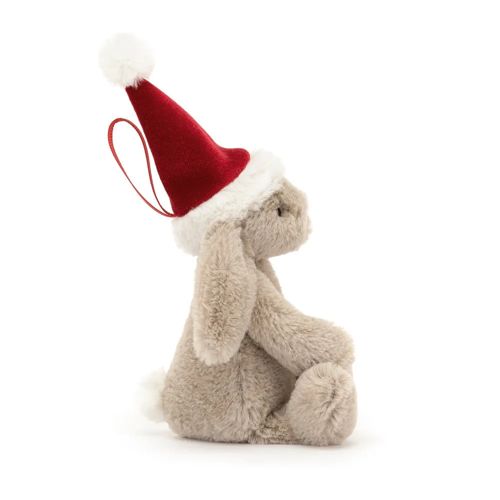 Bashful Christmas Bunny Decoration