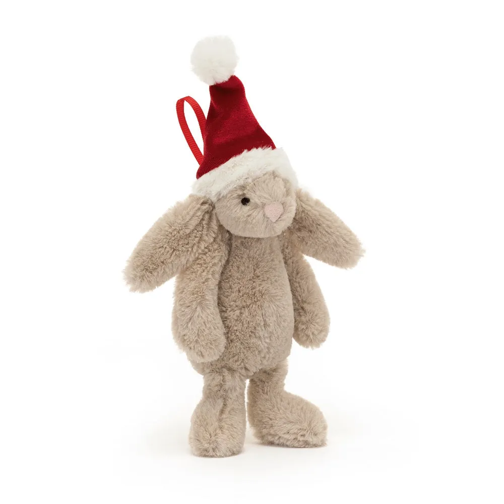 Bashful Christmas Bunny Decoration