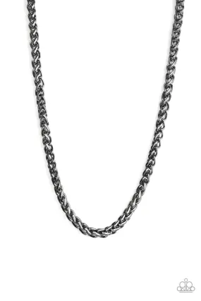 Big Talker Men's Black Chain Necklace - Paparazzi Accessories