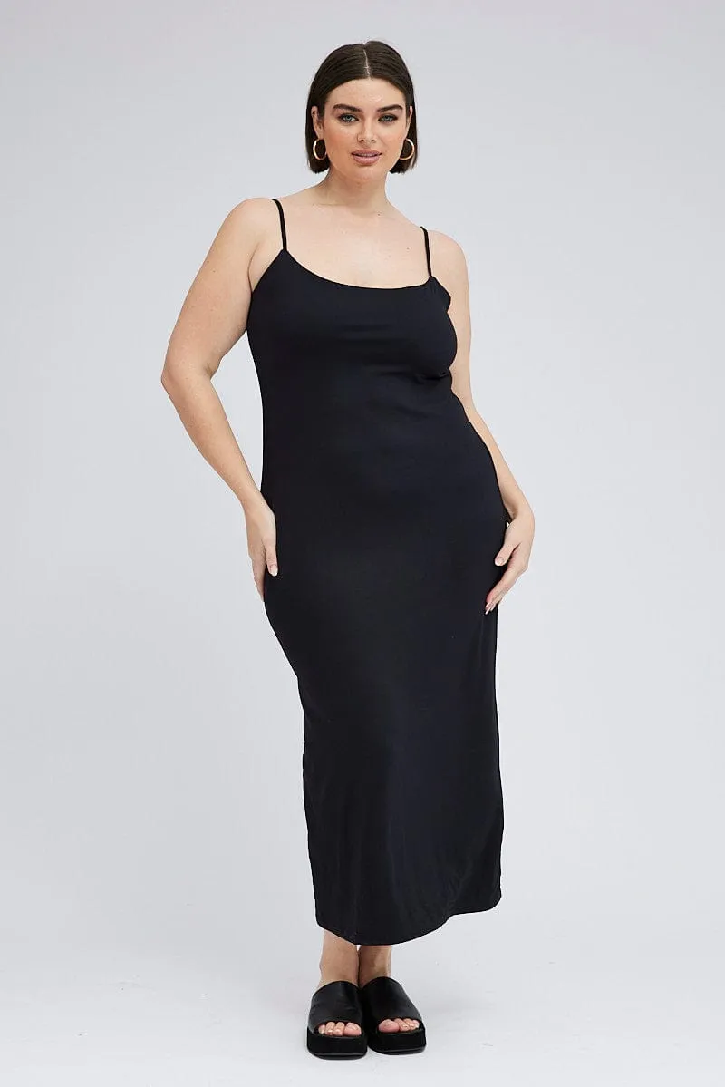 Black Bodycon Supersoft Maxidress