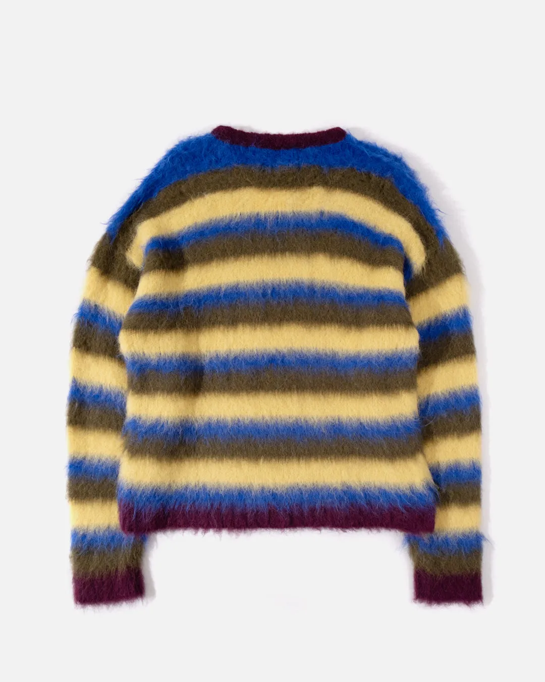 Blurry Lines Alpaca Crewneck Sweater - Yellow