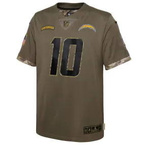 Boys' Grade School Justin Herbert Nike Chargers 2022 Salute To Service Limited Jersey - Green