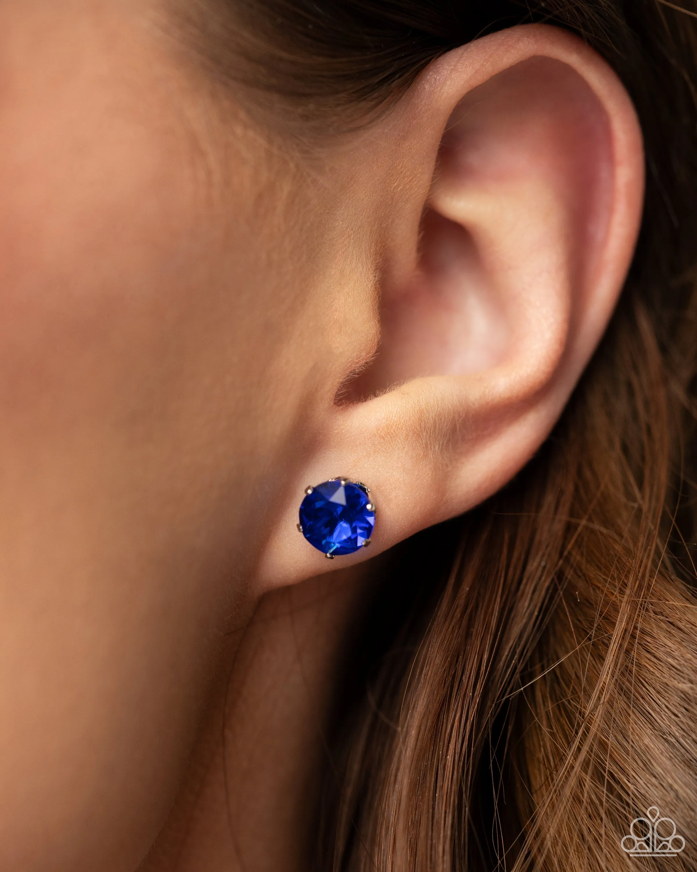 Breathtaking Birthstone (September) Sapphire Blue Rhinestone Earrings - Paparazzi Accessories