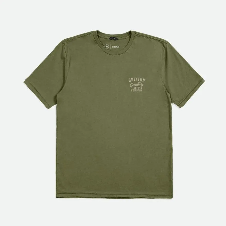 BRIXTON Hubal Tailored T-shirt - Olive