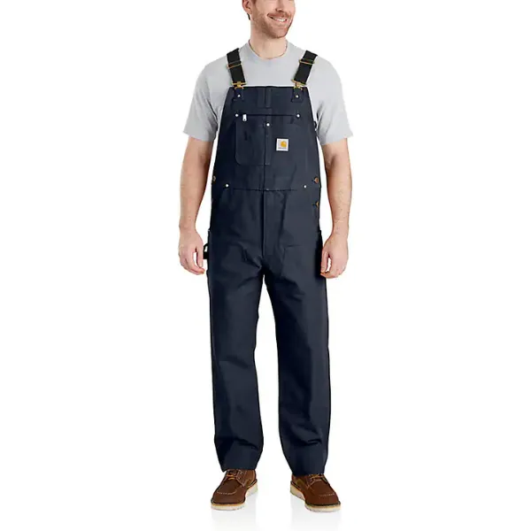 Carhartt Mens Relaxed Fit Duck Bib Overall - Navy