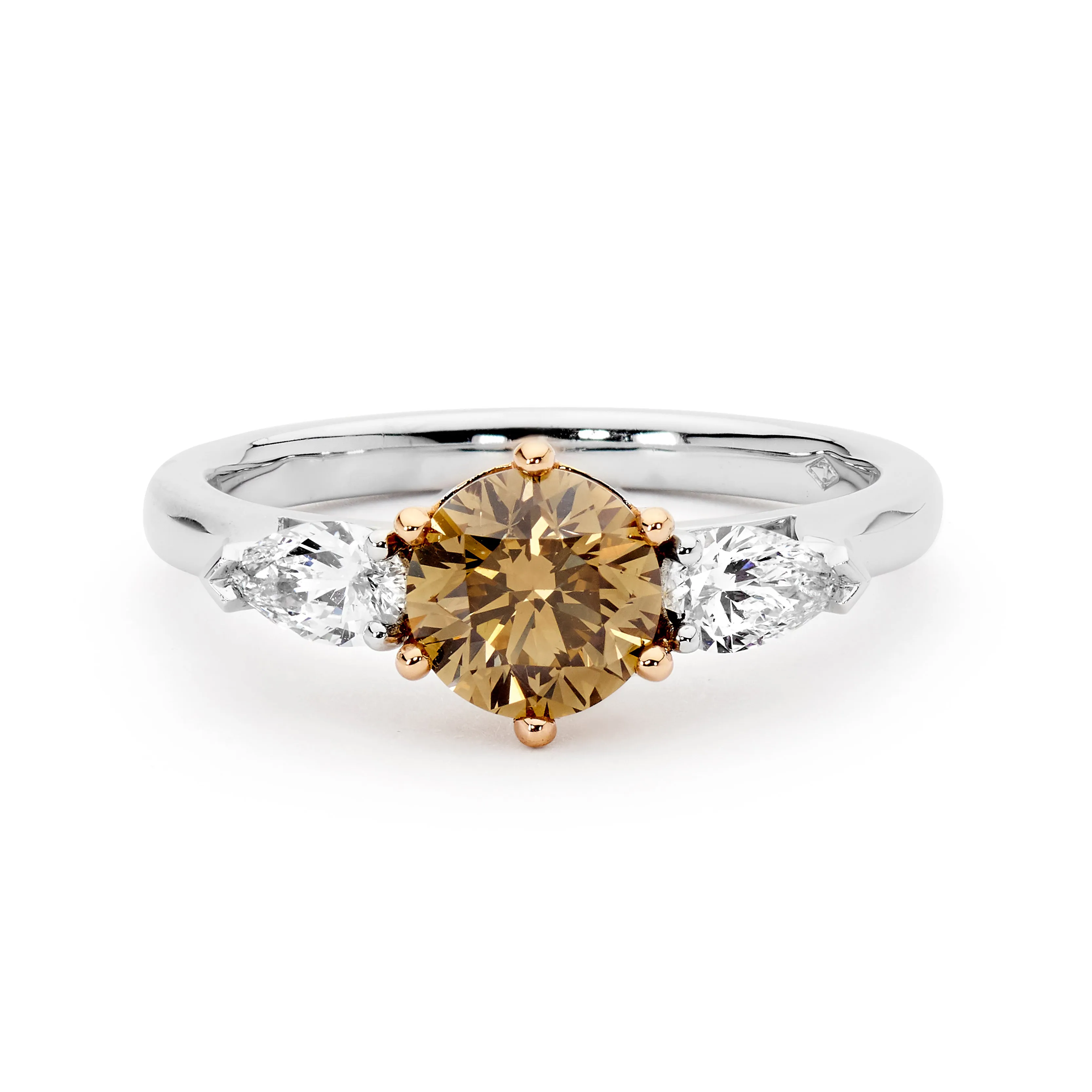 Champagne Diamond Trilogy Ring