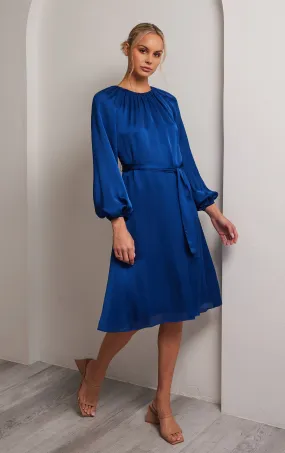 Chantal Silk Dress - Blue