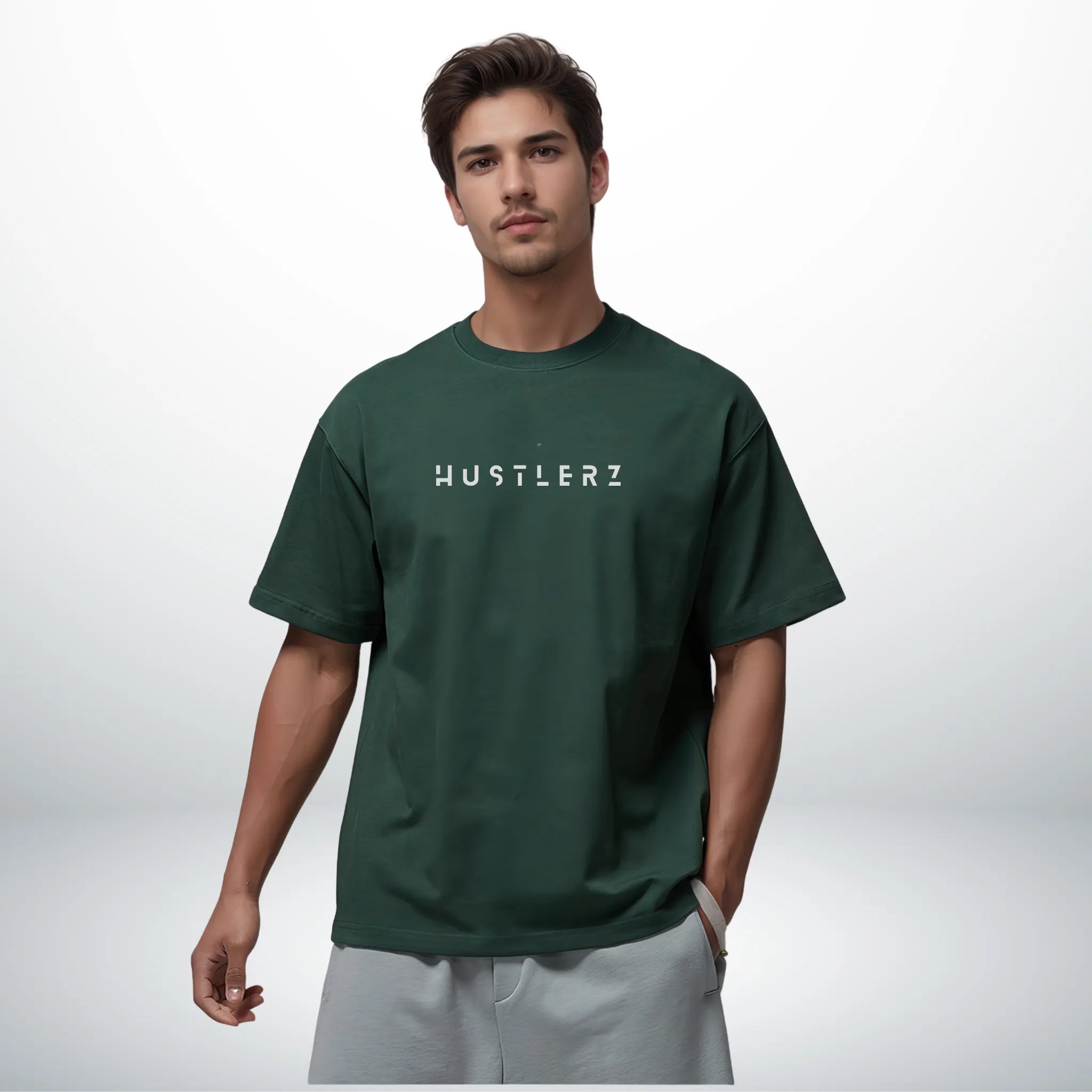 Cotton Oversized T-Shirt - Dark Green