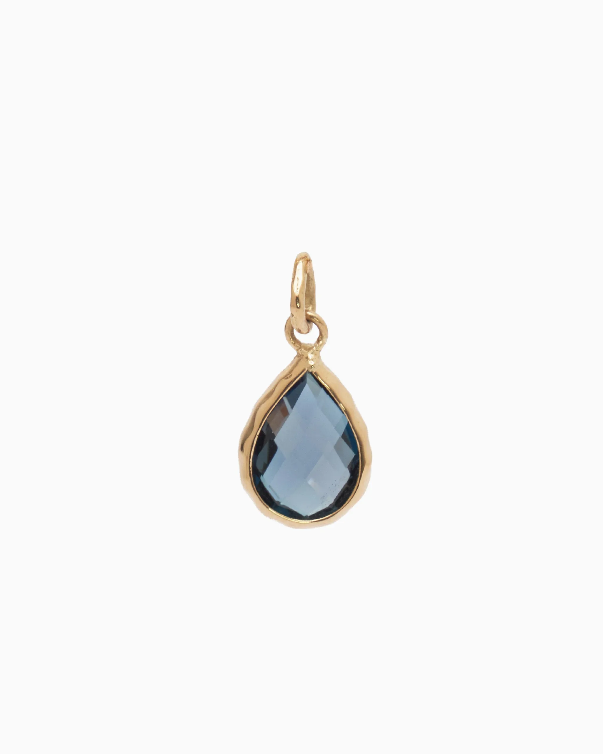 Dewdrop Stone Pendant - London Blue Topaz