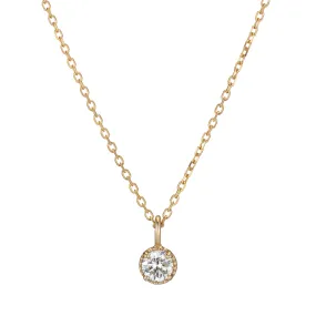 Diamond Milgrain Necklace