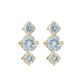 Diamond Stud Earrings in 14K Yellow Gold