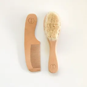 Dove & Dovelet Wooden Baby Brush and Comb Set