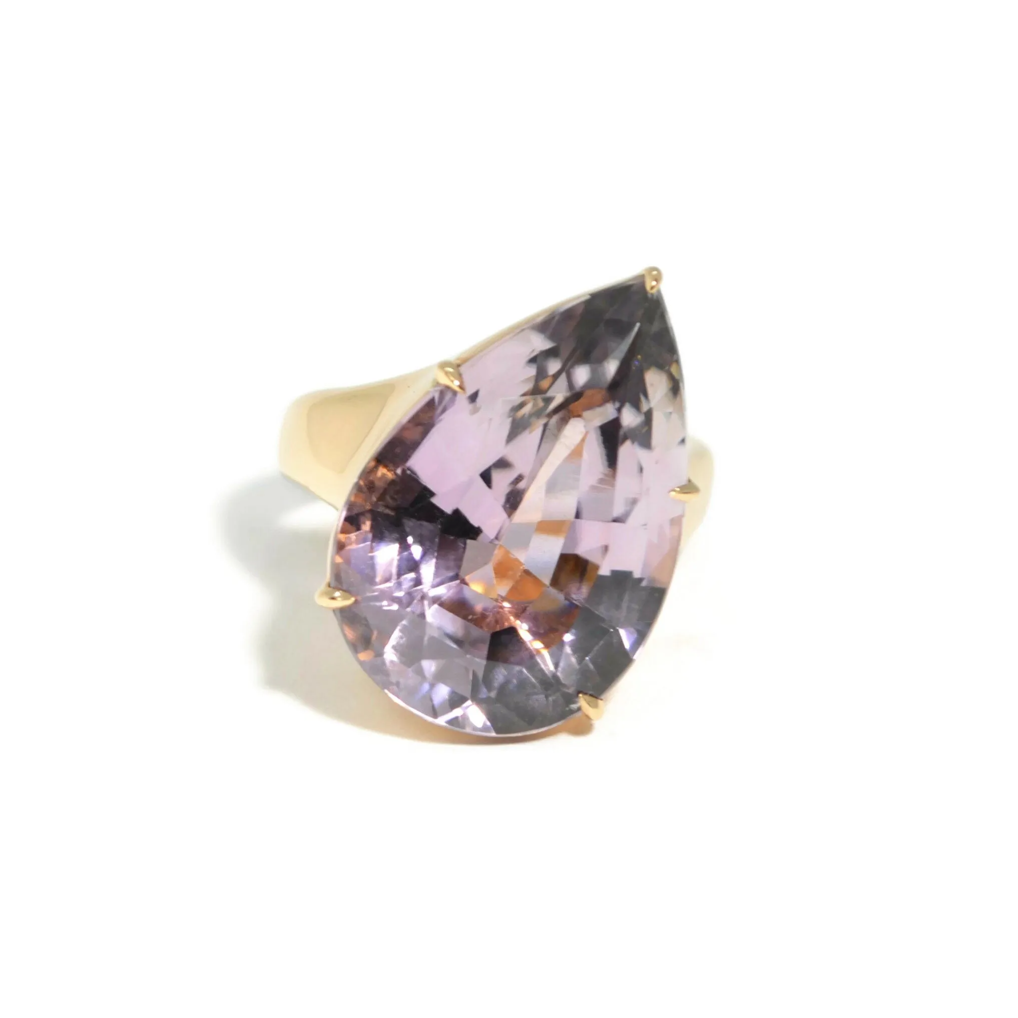 Eclat Jewels - One of a Kind Ring with Pink Tourmaline, 18k Rose Gold